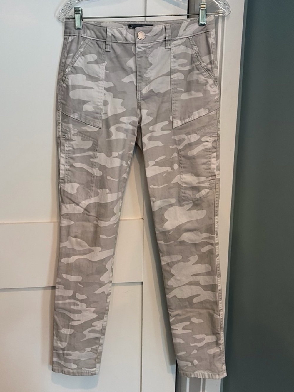 Wit & Wisdom Grey and White Camo Skinny Jeans